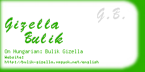 gizella bulik business card